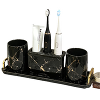 3 Piece Ceramic Marble Bathroom Accessory Set by Snagg A Bathroom Set