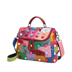 Women’s Geometric Patchwork Handbag by Snagg A Purse