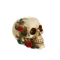 Floral Skull Resin Sculpture by Snagg A Sculpture