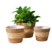 3pcs Japanese Style Woven Rope Plant Holders by Snagg A Pot