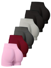 Women’s 6-Piece High-Waist Sport Shorts by Snagg A Short