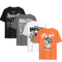 Men’s 4-Pack Trendy Pattern Print T-Shirts – Multi-Color Summer Casual Set by Snagg A Shirt