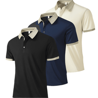 3-Pack Men’s Summer Sports Polo Tops - SnaggIt