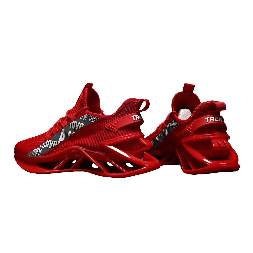 Red Sneakers – Lightweight Trainers with Height Boost by Snagg A Shoes