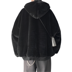 Oversized Black Parka with Fur Lining by Snagg A Jacket