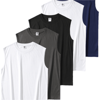 5pcs Men’s Sleeveless Muscle Tee Gym Shirts - SnaggIt