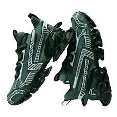 Green Air Mesh Sneakers – Casual Trainers with Anti-Odor Comfort by Snagg A Shoes