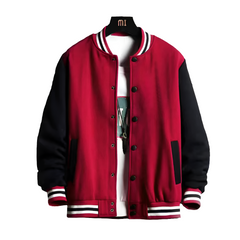 Supzoom Fleece Casual Baseball Bomber Jacket by Snagg A Jacket