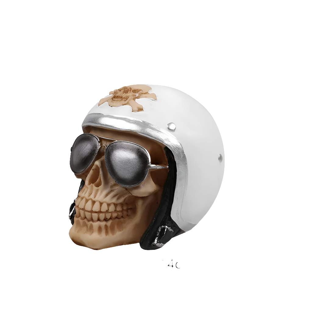 Rider Skull Resin Sculpture by Snagg A Sculpture