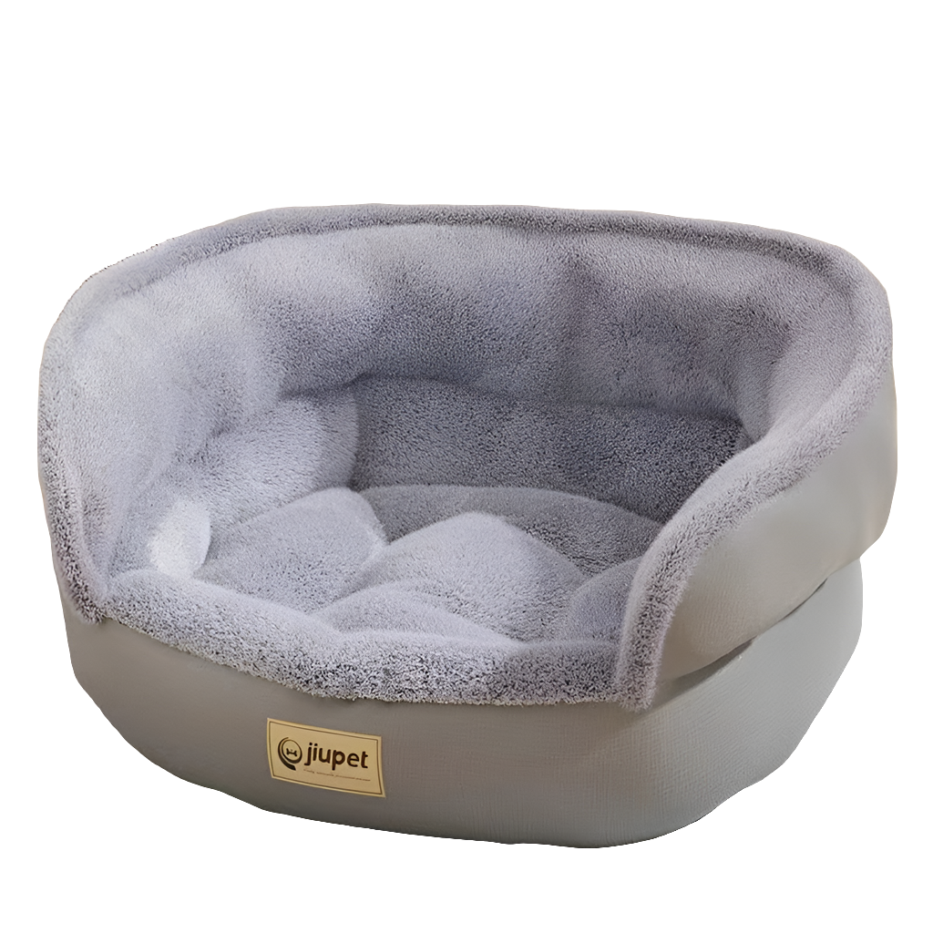 Round Plush Anti-Anxiety Pet Bed by Snagg A Pet Bed