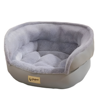 Round Plush Anti-Anxiety Pet Bed by Snagg A Pet Bed