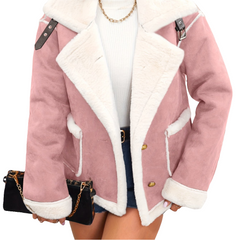 Women’s Lapel Plush Jacket by Snagg A Jacket
