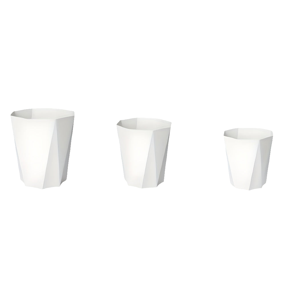 7pcs Geometric Plastic Flower Pots with Drainage by Snagg A Pot