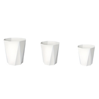 7pcs Geometric Plastic Flower Pots with Drainage by Snagg A Pot