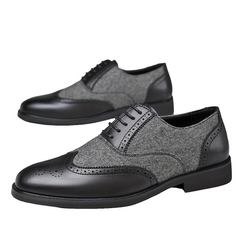 Men’s Casual Business Brogue Oxfords Classic Lace-Up Dress Shoes by Snagg A Shoes