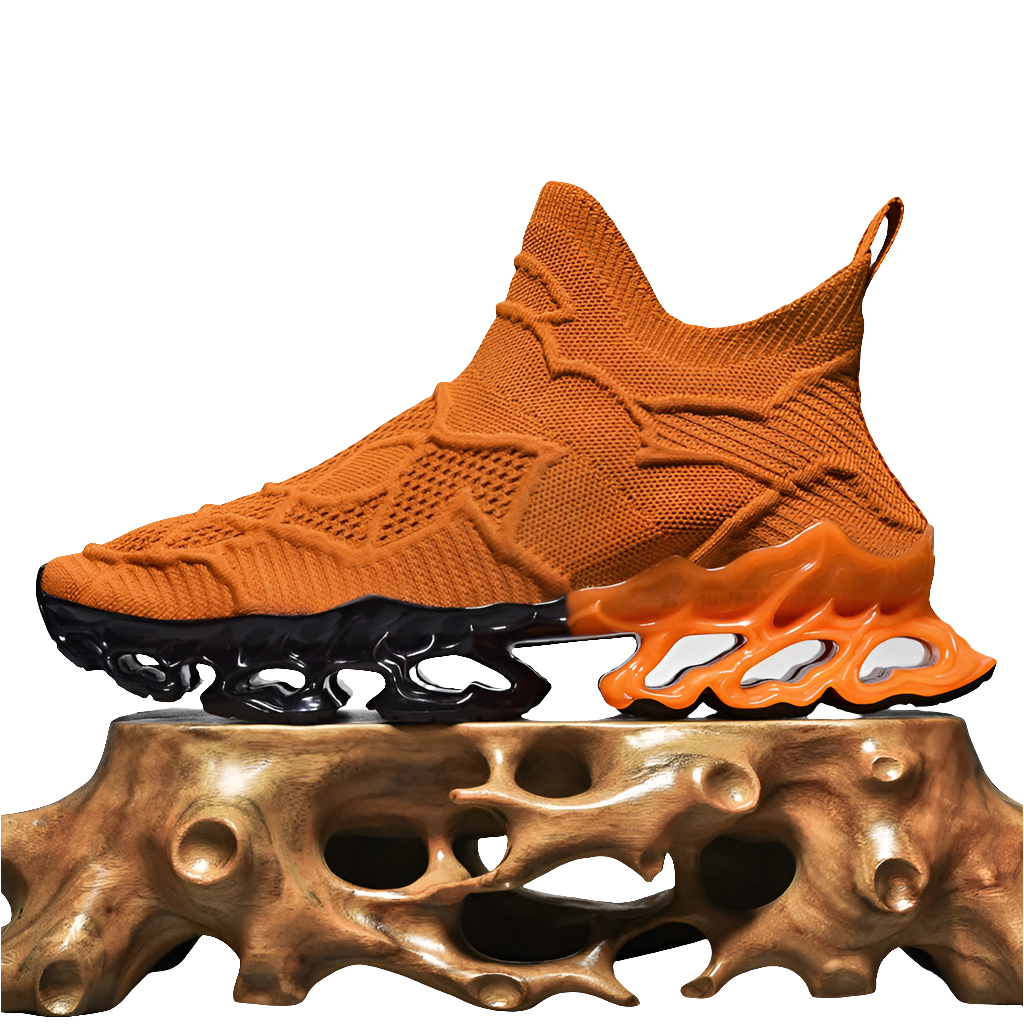Orange Sneakers – Lightweight Trainers with Height Boost by Snagg A Shoes
