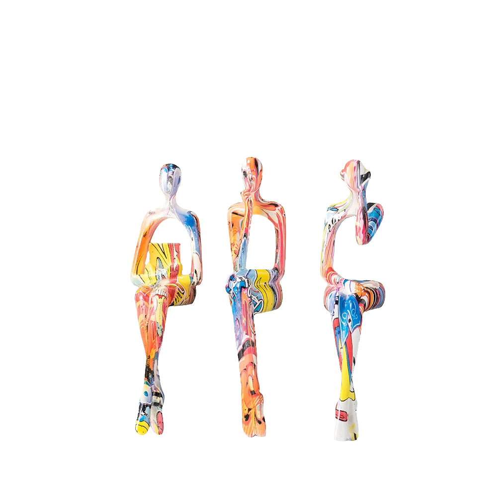 Graffiti Abstract Figurine – Modern Pop Art Sculpture by Snagg A Sculpture