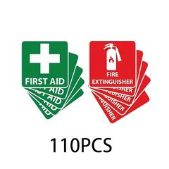 110pcs Safety Sign Sticker Set by Snagg A Label