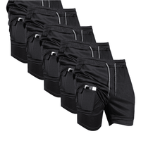 5pcs Men’s Athletic Shorts with Zipper Pockets - SnaggIt