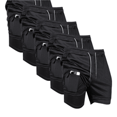 5pcs Men’s Athletic Shorts with Zipper Pockets - SnaggIt