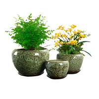 3pcs Decorative Flower Pots with Trays by Snagg A Pot