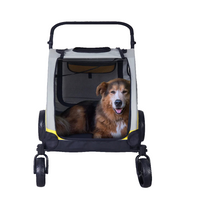 Premium 4-Wheel Foldable Dog Pram with Breathable Mesh by Snagg A Pet Stroller