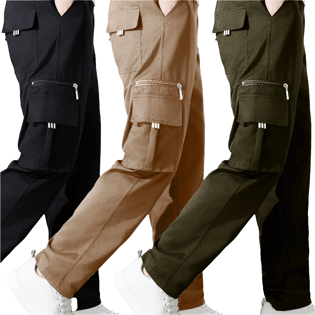3pcs Men’s Vintage Cargo Pants - SnaggIt