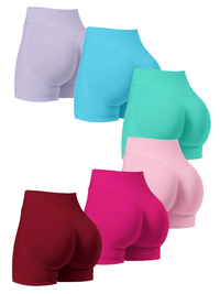 Women’s 6-Piece High-Waist Sport Shorts by Snagg A Short