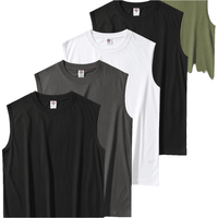 5pcs Men’s Sleeveless Muscle Tee Gym Shirts - SnaggIt