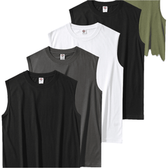 5pcs Men’s Sleeveless Muscle Tee Gym Shirts - SnaggIt