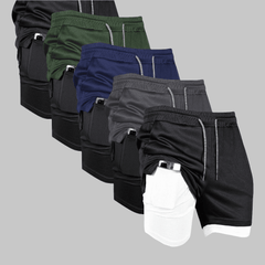 5pcs Men’s Athletic Shorts with Zipper Pockets - SnaggIt