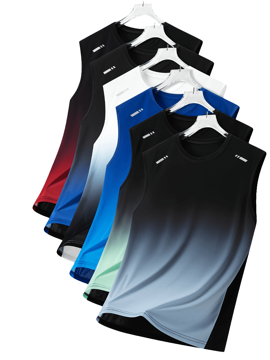 6pcs Men’s Quick-Dry Gradient Tank Tops - SnaggIt