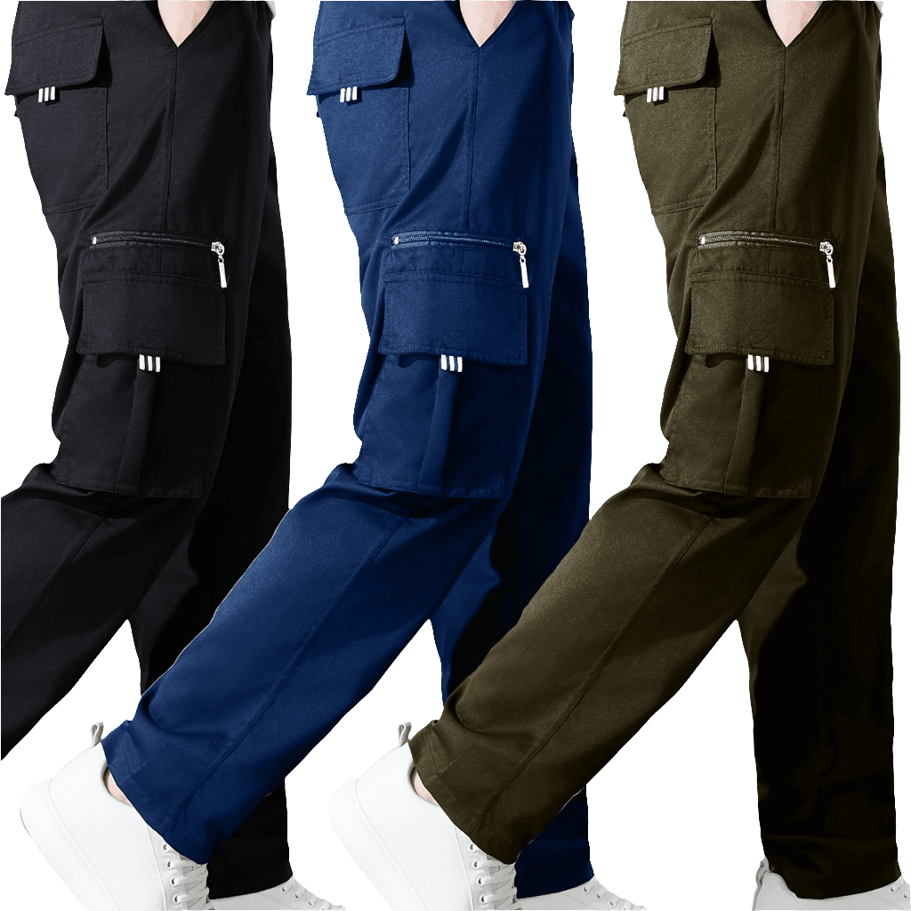 3pcs Men’s Vintage Cargo Pants - SnaggIt