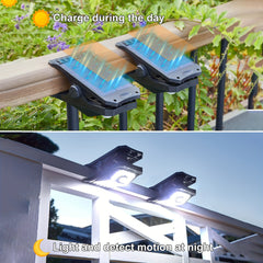 4pcs Outdoor LED Wall Solar Motion Sensor Lights by Snagg An Outdoor Light