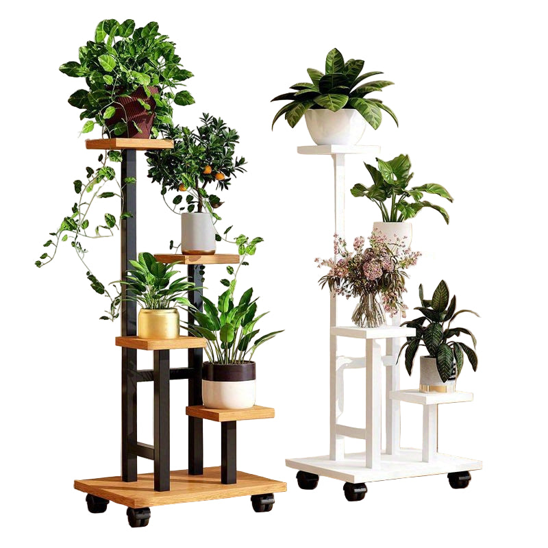 Modern Metal Plant Stand with Wheels by Snagg A Rack