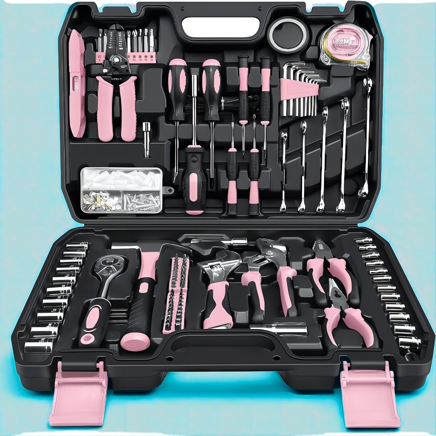 280-Piece Pink Home Tool Kit