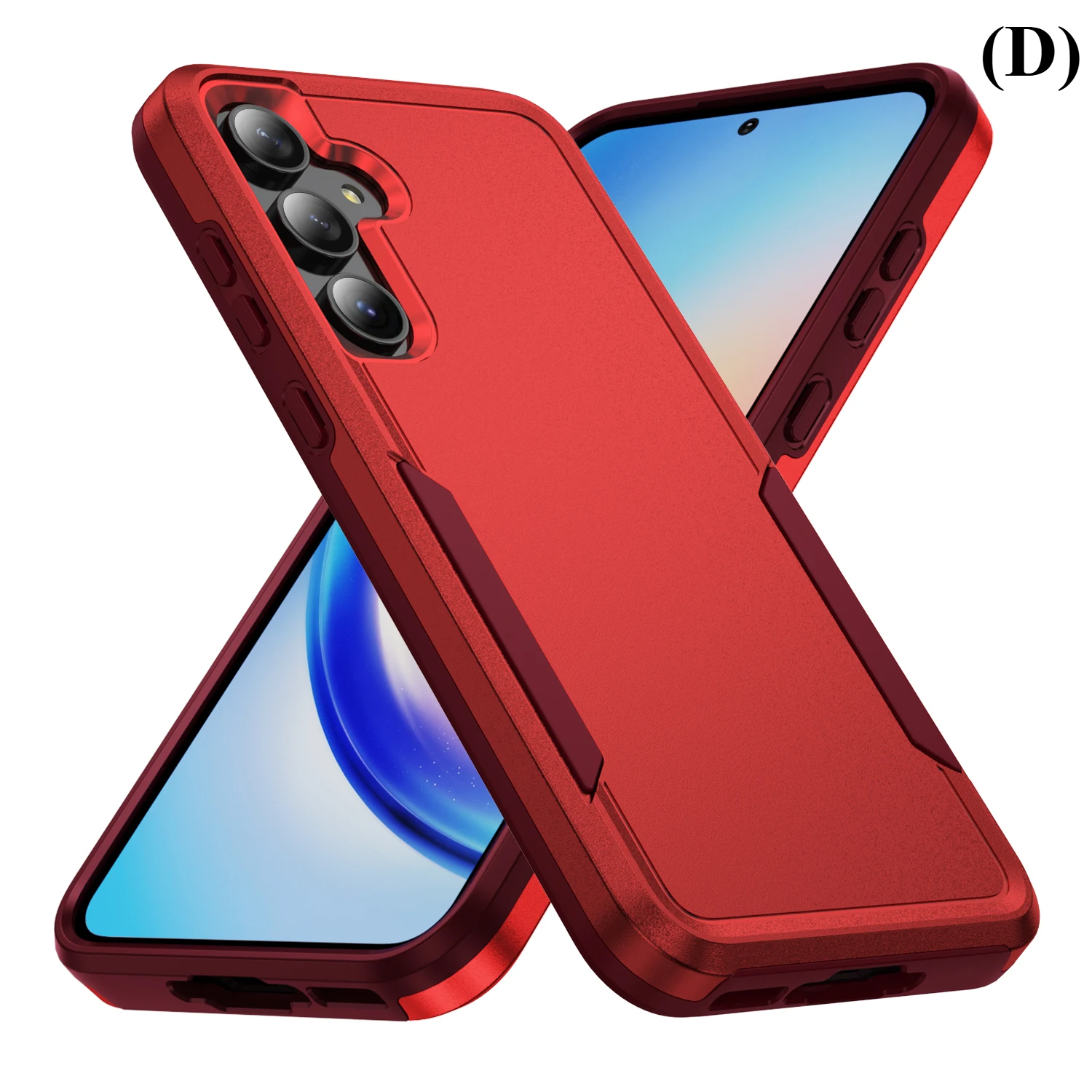 Military Grade Armor Case – for Samsung Galaxy S22 Series - D - Red / Phone Cases & Covers