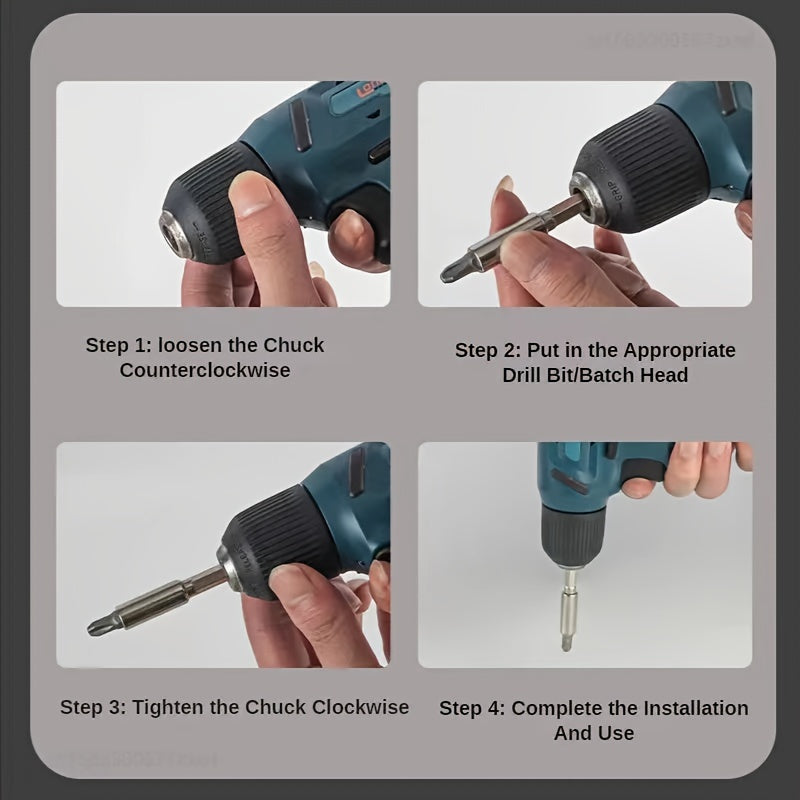 1300mAh Cordless Drill Driver Set