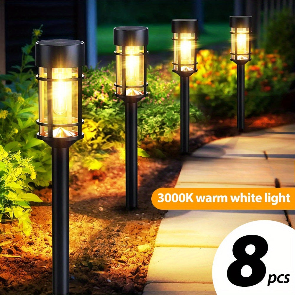 8pcs 3000K Warm White Solar LED Path Lights by Snagg An Outdoor Light