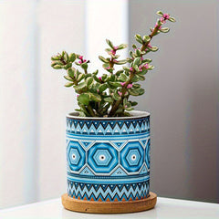 4 Pcs Ceramic Succulent Pots with Drainage by Snagg A Pot