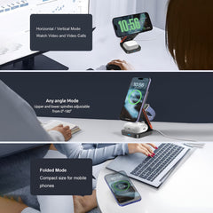 3 in 1 Magnetic Wireless Charging Stand