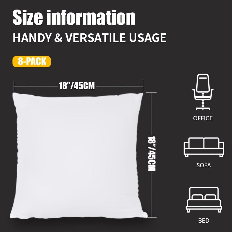 8pcs Classic Decorative Pillow Inserts by Snagg A Cushion