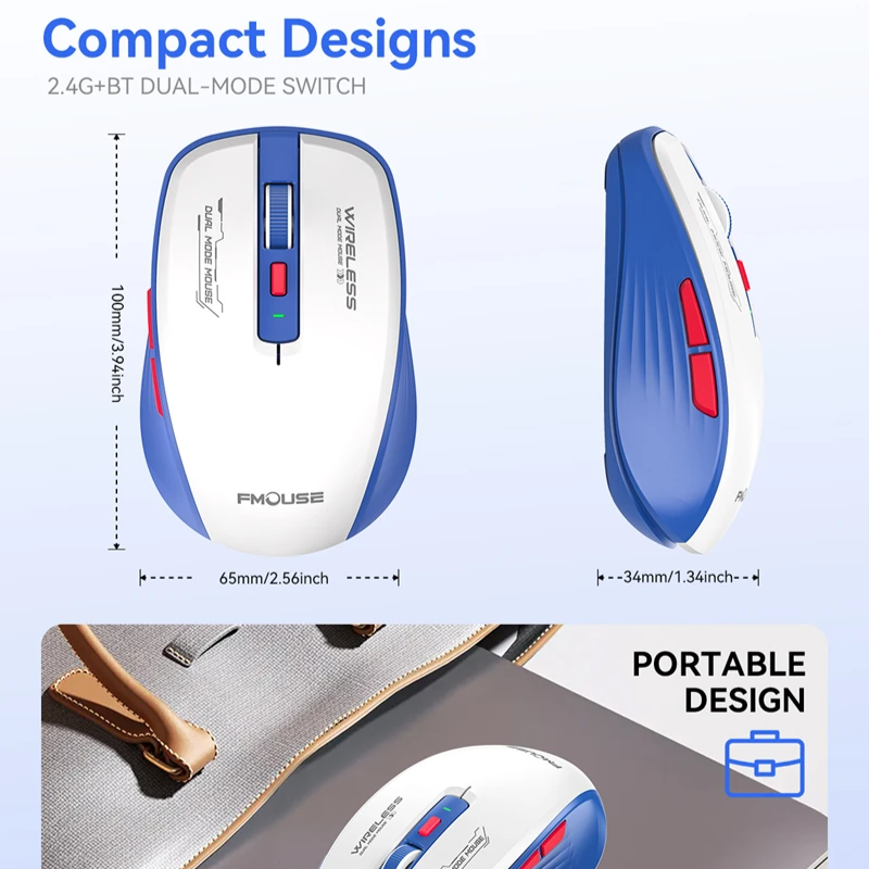 Dual Mode Wireless Mouse – Bluetooth & 2.4G Connection for PC & Tablet by Snagg A Gaming Mouse