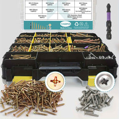 1350 Pcs Wood & Metal Screw Kit — M3.5/M4/M5 - M3.5 M4 M5 410 screws - 1350pcs - Power Tools Gadget