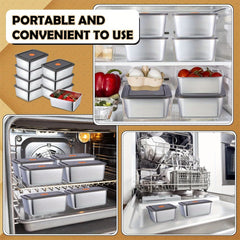 15 Pcs Stainless Steel Food Storage Containers by Snagg A Container