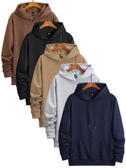 5pcs Men’s Heavyweight Hooded Sweatshirts - SnaggIt