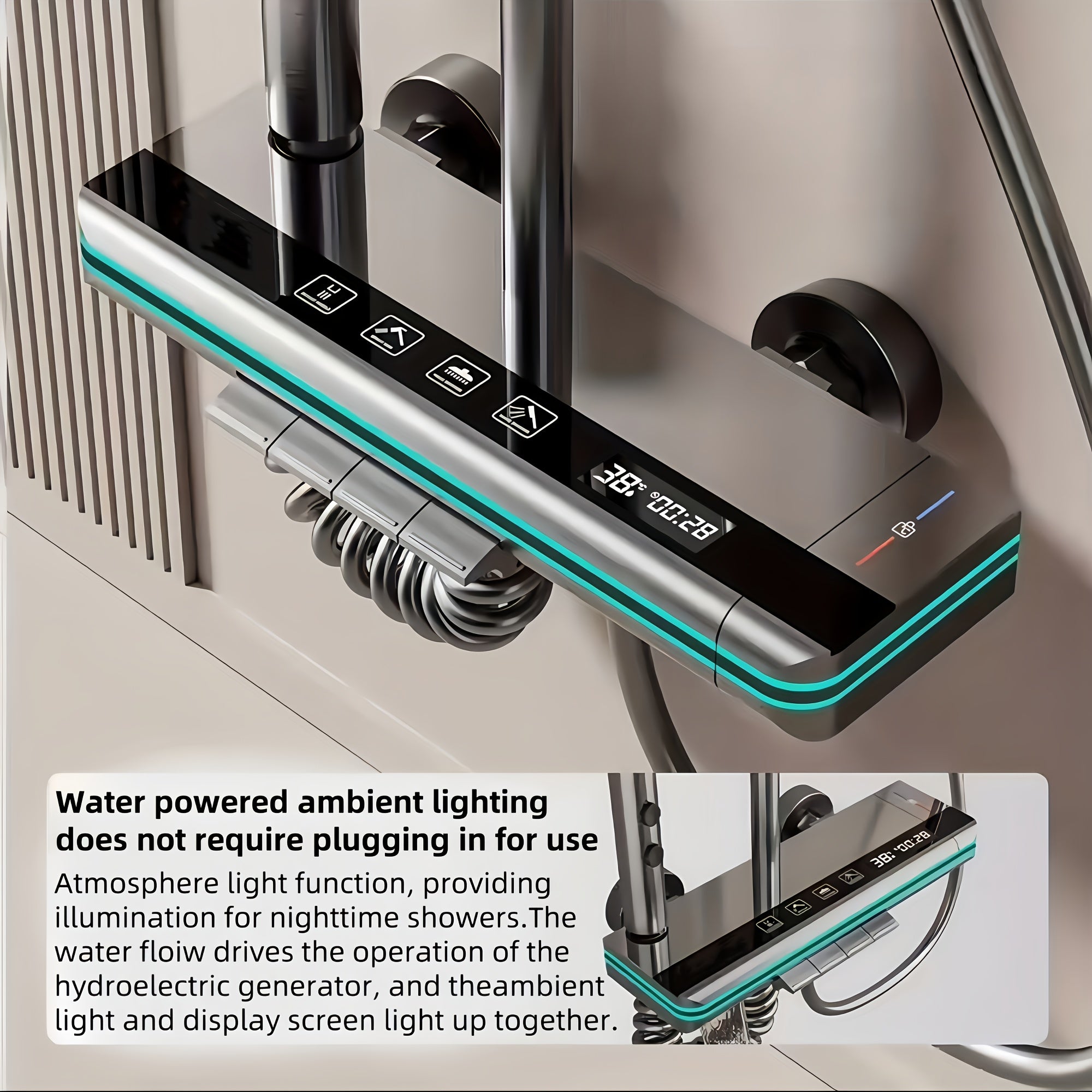 Luxury Rainfall Shower System by Snagg A Shower Head