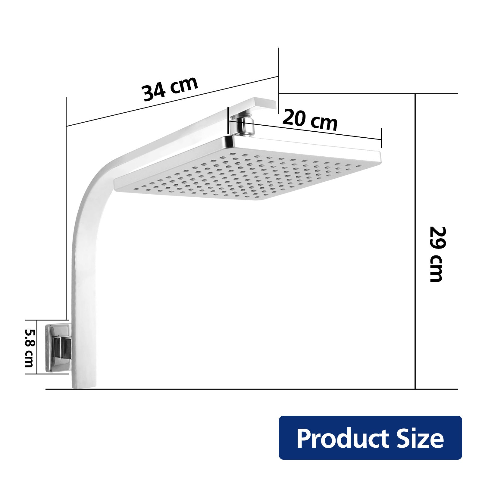 Chrome Rain Shower Head Set by Snagg A Shower Head