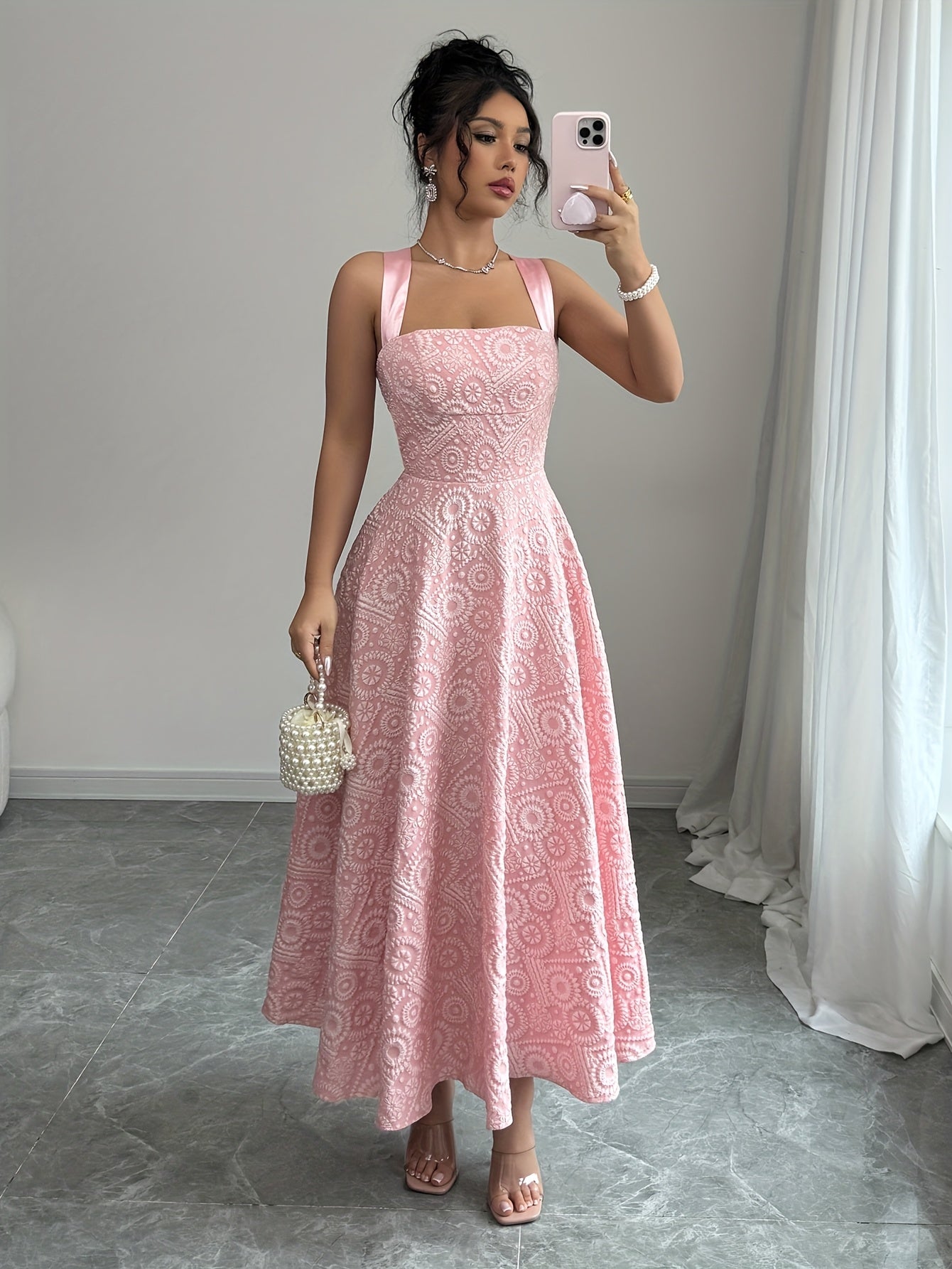 Elegant Sleeveless Maxi Dress with Tie-Back by Snagg A Dress