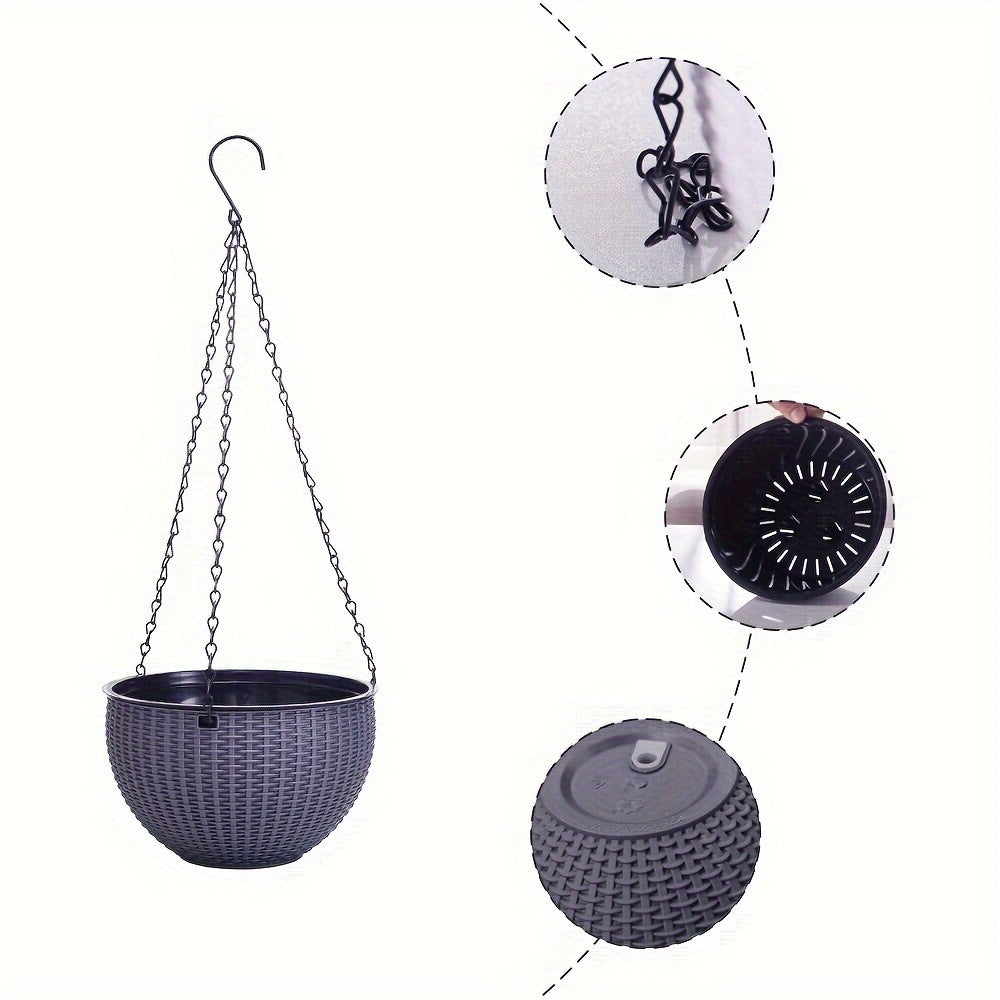 4pcs Hanging Baskets with Chains by Snagg A Pot